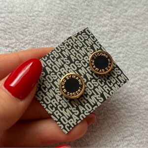 Marc Jacobs Gold and Black Circle Earrings